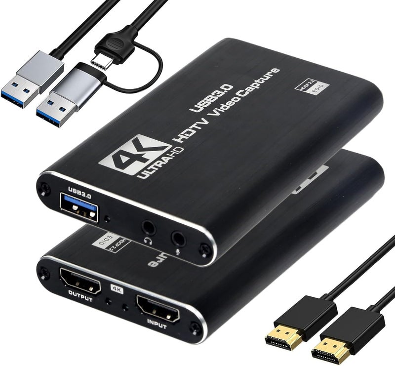 RGBlink 4K HDMI Capture Card for Streaming & Gaming, USB 3.0 Audio Video Capture Device 1080P 60FPS, Low Latency, HDMI Loop Out, Capture Card for PS5, Xbox, Nintendo Switch, PC, Mac, OBS - MSP231 - Image 1